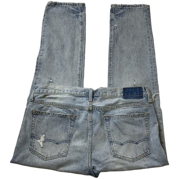 American Eagle Outfitters Jeans Mens Size 34X30 Slim Distressed Light Wash Denim - Picture 7 of 13
